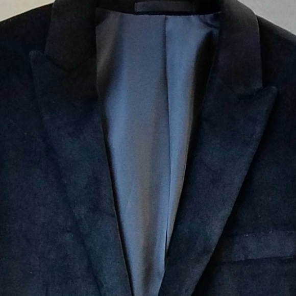 KENNETH COLE REACTION Black Velvet Sport Coat S - Picture 2 of 6